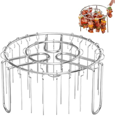 Vertical Soporte Para Brochetas De Freidora De Aire Con 24 Brochetas BBQ