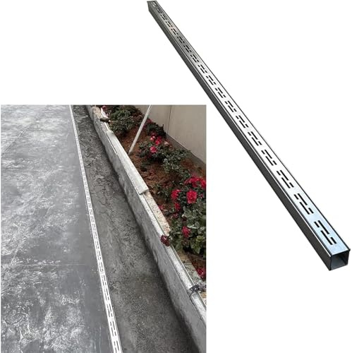 inless stål smalt dräneringsgallerkit - högbelastad trenchavlopp för uteplats gångväg reculär dusch och däcktråg (15 x 5 cm/6 x 2 tum) - trädgårdsspår ränna