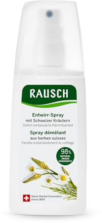 Rausch Schweizer Kräuter Entwirr-Spray (für langes, widerspenstiges Haar, geeignet für Kinder, ohne Silikone und Parabene - Vegan), 1er Pack (1 x 100 ml)