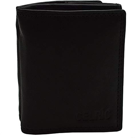 flevado Maxi Münzfach Leder Geldbörse Wiener Schachtel Brieftasche Geldbeutel mit RFID NFC Schutz