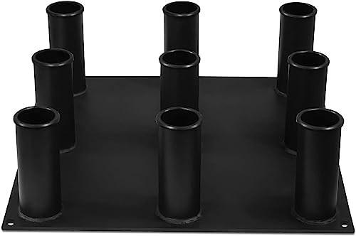 Yes4All Supporto bilanciere 9 barre verticale rack di esposizione di stoccaggio per Olympic Bar