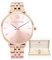 L'AMORE MILANO Damenuhr Rosenbox - Hochwertige, Schmale Armbanduhr aus Edelstahl mit luxuriösem Design, wasserdicht 5 ATM - Elegantes Geschenk für Frauen, Freundin, Mutter - 36mm Damen Uhr Rosegold