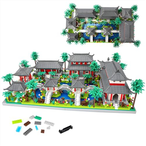 Seyaom Jeu de Construction de l'architecture Chinoise du Jardin de Suzhou - Jardin arrière, Jeu de Collection botanique pour Adultes, 14+ Adolescents, Non Compatible avec Other (3888 Pcs)