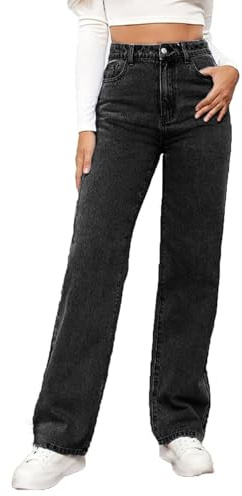 Jeans for Women UK Clearance Women High Waist Baggy Denim Pants Wide Leg Straight Comfy Casual Trousers Boyfriends Jeans Y2K Streetwear Vintage Loose Denim Pants