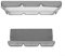 Juego de repuesto para columpio de jardín, 3 plazas, tela Oxford 210D impermeable, protección solar, para muebles de exterior, para columpio de patio (gris, 164 x 114 x 15 cm)