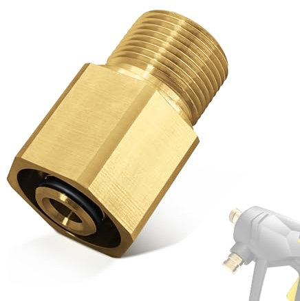 Adaptador para Kärcher Easy!Lock TR22 a M22 x 1,5 AG – Adaptador de latón para limpiador de alta presión – Adaptador antiguo a nuevo para Kärcher HD HDS ProHD, alta presión, accesorios para limpieza