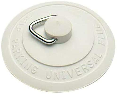 Merriway Bh00004 Self Seating Universal Basin and Bath Rubber Plug, White, 57 mm