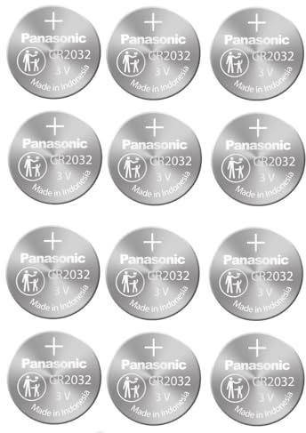 (12pcs) PANASONIC Cr2032 3v Lithium Coin Cell Battery for Misfit Shine Sh0az Personal Physical Activity Monitor