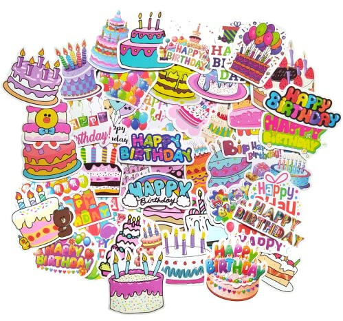 Autocollants d'anniversaire Happy Birthday Stickers Vsco scrapbooking cadeaux autocollants pour enfants adolescent fête