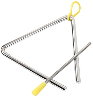 Triangel Musikinstrument, Triangel Percussion, Dreieck Instrument, Musikalisches Dreiecksinstrument mit Schlägel, Triangle Percussion Instrument Spielzeug Musikalisches Lehrmittel für Kinder