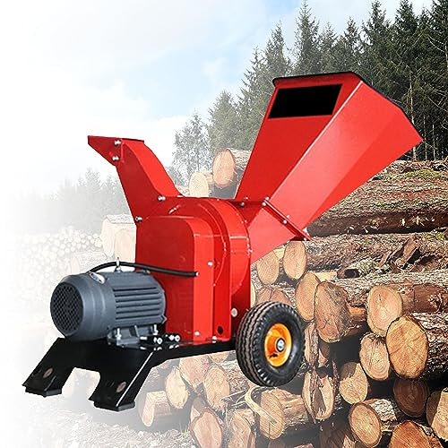 PEIXEN Broyeur De Branches De Jardin, Broyeur De Bois électrique, Moteur De 3 000 W, 220 V/380 V, Diamètre De Broyage < 50 Mm, 8 Lames, Broyeur De Branches Polyvalent 220V