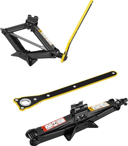Wagenheber, Scherenwagenheber für Auto, 2 Ton (4,409 lbs) Kapazität Auto Jack Reifen Jack Tool Kit mit Einsparung von Aufwand Ratschengriff