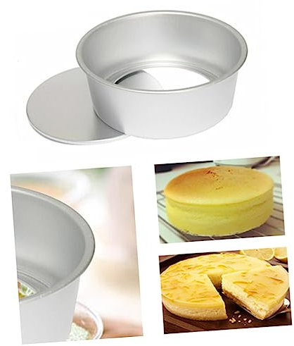 UTHCLO Set Di 2 Teglie Rotonde Per Torte Con Fondo Rimovibile Anodizzato Da Ideali Per Cheesecake e Dolci Al Forno