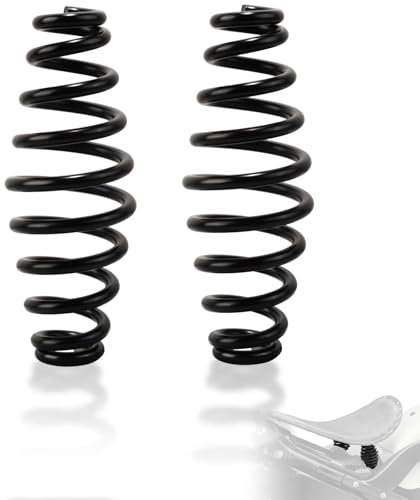 FOVPLUE 5 Seat springs for Solo Seats,Barrel Motorcycle Seat Spring universal fits for Harley Sportster XL883 1200 Bobber Chopper Custom Application, for Honda Yamaha Kawasaki Suzuki,Black