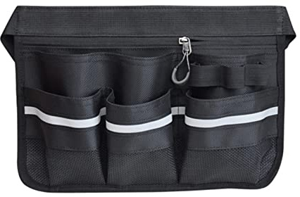HMMMAVVZP Hotel Restaurant Cleaner Waiter Waist Belt Tool Bag with Pockets KTV Dining Cleaning Tool Storage Bag (Color : B)