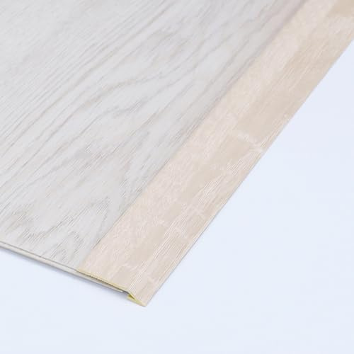 PVC Vinilo Perfil De Transición Versátil Suelos, Autoadhesivo Tiras Umbrales Rampas, Protectores Tira Bordes Moqueta A Baldosa, Fácil De Limpiar(Blanca)