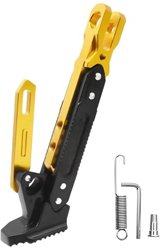 Generisk guld justerbart ställ för motorcyklar, aluminiumlegering, Cnc slitstark, justerbar höjd bas, 186 mm (7,32 tum)