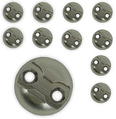NTG 10 x Airlineschiene Zurrpunkt Zurrplatte für einfach Fitting, runde Form Ladungssicherung aus Aluminium - Zuverlässige Sicherung Ihrer Ladung beim Transport!
