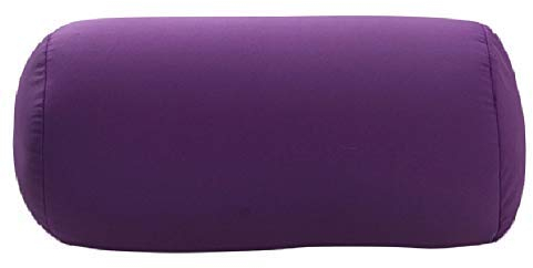 DAYNECETY Micro Bead Roll Pillow Cushion Bolster Microbead Lumbar Support Squishy Pillow Neck Back Support Cushions for Travel Sleeping Bath Bed Massage Yoga Foot- Leg-Rests (Purple)
