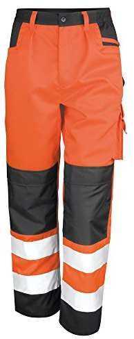 Result Safe Guard Cargo Trousers Pantalon, Orange (Flo Orange R327xoranxlr), L Homme