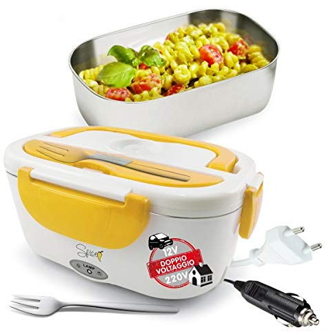 SPICE SPP013-DV Scaldavivande Elettrico con Vaschetta estraibile in Acciaio Inox, 1,5 L, Multicolore, 24 x 11 x 17cm