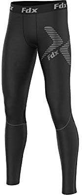 FDX Herren-Kompressionsstrumpfhose, hoch atmungsaktiv, leichte Leggings, schnell trocknende Baselayer-Hose, für alle Jahreszeiten, für Laufen, Fitnessstudio, Fitness, Workout, Training, Übung