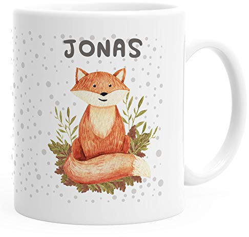 SpecialMe® Namenstasse personalisierte Kaffee-Tasse mit Namen Fuchs persönliche Geschenke weiß Keramik-Tasse