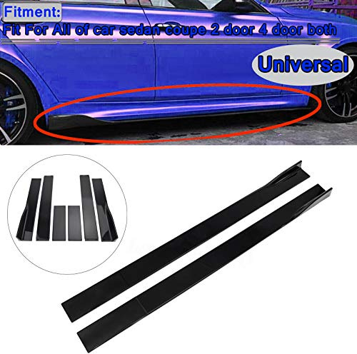Areyourshop 78.7 Look Side Skirts Extension Rocker Panel Splitter for Toyota Corolla Camry, for Ford Mustang Focus RS ST, for Infiniti Q50 Q60 Q70 G25 G37, for Benz W204 W203, for Honda Civic Accord