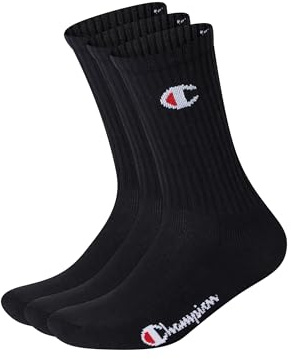 Champion Core 3PP Crew, Calcetines, para Unisex adulto, Negro, 43-46