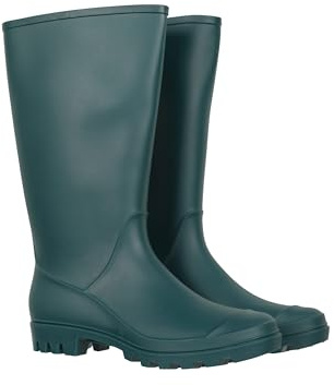 Mountain Warehouse Splash Womens Wellies - Waterproof Ladies Wellington Boots, Textile Lined, Sturdy Grip - Ideal for Spring Summer, Festivals, Garden, Walking Teal Adult Shoe Size 7
