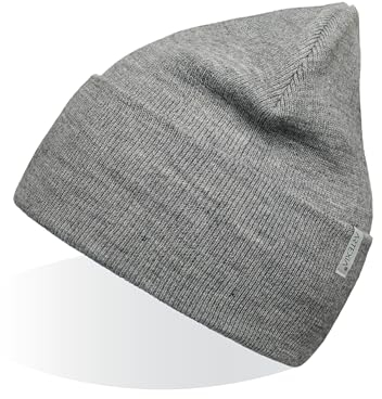 Artexia Mütze Herren und Mütze Damen Ökologisch aus Polywolle Beanie Mütze Unisex Wintermütze Strickmütze (Grau Melange Mittel)