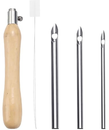 1 ensemble d'aiguilles à broder, aiguilles à perforer portables, enfileur d'aiguilles à broder, outil de poinçonnage réglable, accessoires de couture à domicile, outils de tricot à faire soi-même