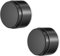 2 Stück Türstopper für Wand Selbstklebend, Aluminium Wandpuffer with Feder-Dämpfer-Technologie, 3.05 * 2.38 CM, Schwarz