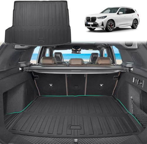 GAFAT Compatible con Nuevo BMW X3 G45 2025 2026 Alfombrilla de Maletero, Fácil de Plegar, X3 2025 MHEV xDrive Alfombras TPE Todo Tipo de Clima, Original 3D Scan Borde Alto, X3 G45 Accesorios [No PHEV]