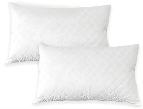 NARCISO - Set 2 Copricuscini Letto con Zip, Copricuscino 50x80 in Morbida Microfibra Manopesca, Tessuto Anallergico, Antiacaro, Igienico, Traspirante e Perfetto per Tutte Le Stagioni, Copri Cuscini