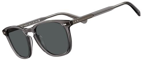 CARFIA Vintage Polarisierte Sonnenbrille für Herren UV-Schutz Fahrerbrillen mit Rechteckigen Acetatrahmen