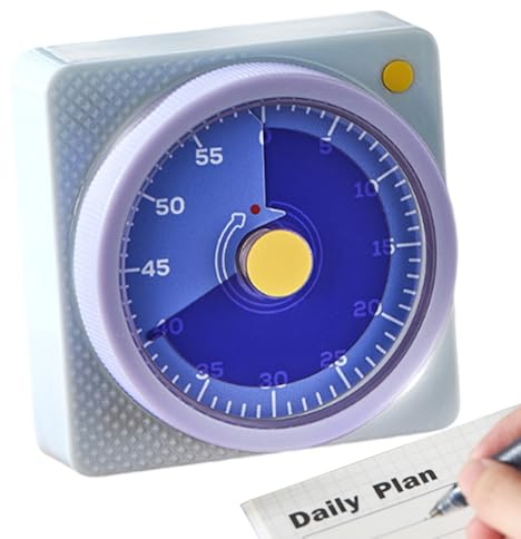 Timer da cucina per la preparazione del cibo – 60 minuti orologio magnetico silenzioso, timer da cucina, per lavarsi i denti, scuola, casa, frigorifero, sport