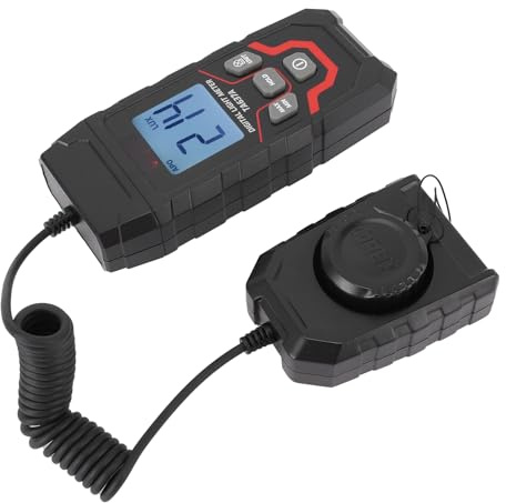 Fockety Medidor de luz Digital, luxómetro con Sensor de luz Extensible, Flexible y de Alta precisión con Pantalla LCD, portátil para Plantas Interior fábricas escuelas hogares oficinas