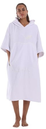 Gegeryozer Accappatoio Uomo Donna con Cappuccio e Tasche - Vestaglia Lunghezza Media, Stile Pullover a Maniche Corte per Doccia, Spiaggia, Piscina e Relax in Casa (Taglia Unica)