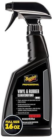 Meguiar's M40 Mirror Glaze Vinyl and Rubber Cleaner and Conditioner M4016, Screens Out UV Rays and Leaves Behind a Natural Sheen, Comes in a Convenient Spray Bottle, 16 Oz
