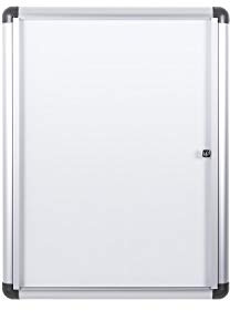 Bi-Office Bacheca Enclore Extra, Superficie Magnetica In Acciaio Laccato, Bacheca Con Anta Battente Per Interni in Alluminio, Dimensioni: 532 x 686 mm - 4xA4