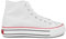 PAYMA - Zapatillas Bambas Botas de Lona Mujer. Puntera de Goma. Playeras de Deporte Casual y Caminar. Color: Blanco Altas Piso Doble. Talla 38