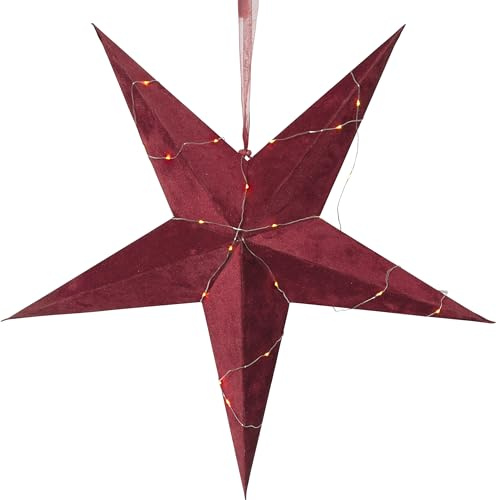 Star Sammetspapper stjärna, papper, röd