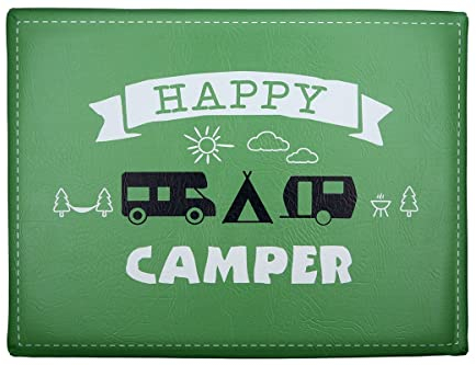 GILDE 1 Sitzpolster für Getränke- und Bierkisten, Happy Camping Kunststoff, 44x34x5cm