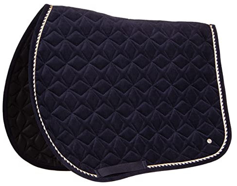 QHP Tapis de selle Orlando – Poney polyvalent – Rouge foncé