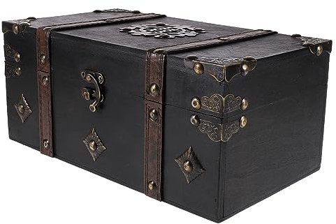 Alipis Coffret De Rangement Bois Vintage Boîte à Bijoux Bois Organisateur Pour Bagues Colliers Bracelets