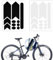 2 Stück Fahrrad Rahmenschutz, Fahrrad Schutzfolie Rahmenschutzfolie, Fahrrad Aufkleber Rahmen Kohlenstofflöttextur, Fahrradrahmen Lackschutzfolie für Trekkingrad, MTB, E-Bike (Schwarz/Transparent)
