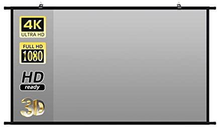 Écran de projection extérieur, Écran de projecteur mural gris tissu réfléchissant résistant à la lumière 60 84 100 120 pouces for Home cinéma extérieur(120 inch)