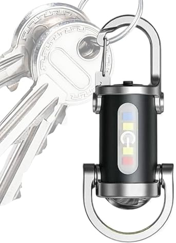 Genérico Linterna LED Para Llavero | Linterna Recargable Para Llavero | Luz LED Compacta Impermeable Brillante para Camping Viajes Senderismo Náutica y Seguridad