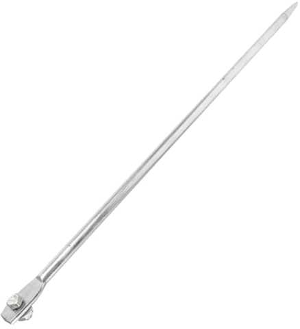 Lurrose Varilla De Puesta a Tierra Metálica Galvanizada 14×600mm, Hierro Duradero, Para Protección Eléctrica Doméstica y Antenas, Poste De Tierra Portátil, Uso Industrial y Residencial, 1 Unidad
